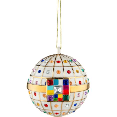 [NEUWERTIG] Alessi Weihnachtskugel Schmuckkugel Dekokugel Mehrfarbig Porzellan 8cm Baumkugel B-Ware (1/2)