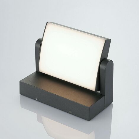 [NEUWERTIG] B-Ware Lindby Außenwandleuchte Wandlampe Led Sherin Dunkelgrau Schwenkbar (1/2)