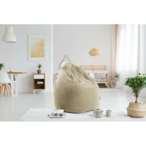 [GEBRAUCHT] Mokebo Sitzsack Cord Xxl Für Kinder & Erwachsene In Beige 'Der Tagträumer', I43 B-Ware