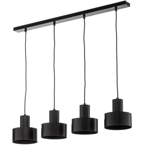[GEBRAUCHT] Euluna Hängeleuchte Rif 4 Pendelleuchte Deckenlampe Linear 4 Flammig E27 Schwarz B-Ware (1/2)