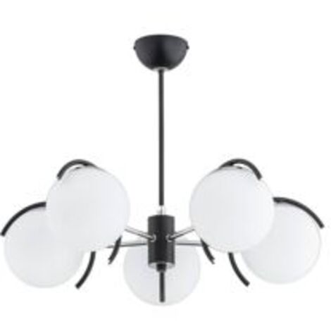 [NEUWERTIG] Euluna Hängeleuchte Avista In Schwarz Glaskugeln Weiß Hängelampe Lampe Leuchte B-Ware (1/2)