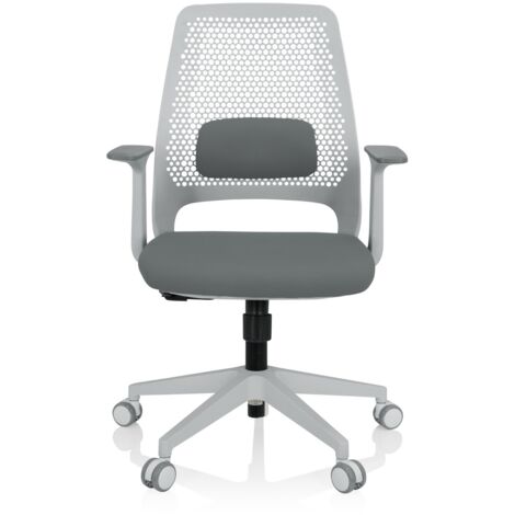 [GEBRAUCHT] Hjh Office Bürostuhl Stuhl Drehstuhl Parferio W Stoff Grau Höhenverstellbar B-Ware (1/2)