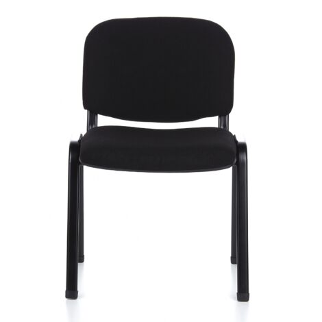 [GEBRAUCHT] Hjh Office Vierfußstuhl Sitzgelegenheit Besucherstuhl Schwarz Stoff 4er Pack   B-Ware (1/2)