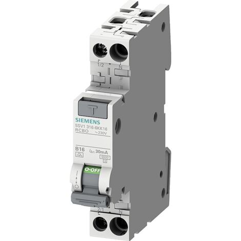 [NEUWERTIG] Siemens 5 Sv13166 Kk16 Fi Schutzschalter/Leitungsschutzschalter 2polig 16 A 0.03 A B-Ware (1/2)