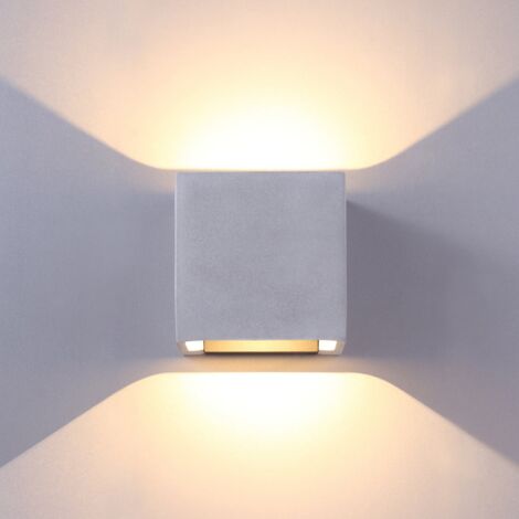 [GEBRAUCHT] B-Ware Wandleuchte Außenleuchte Lucande Led Lampe Leuchte Betongrau Glas Warmweiß Riak (1/2)