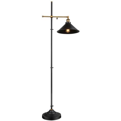 [GEBRAUCHT] Globo Stehleuchte Stehlampe Lampe Leuchte Lenius Mit Beweglichem Schirm Schwarz B-Ware (1/2)
