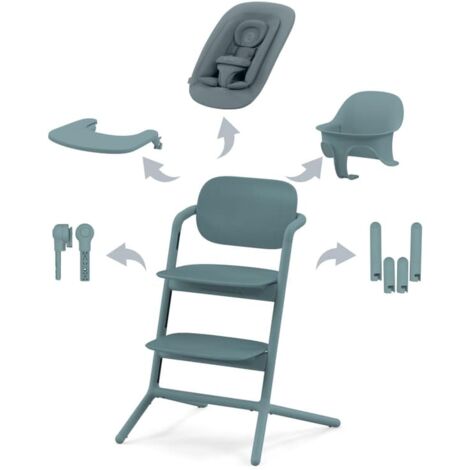 [NEUWERTIG] Cybex Lemo Hochstuhl Treppenhochstuhl Babysitz 4in1 Set Stone Blue B-Ware (1/2)