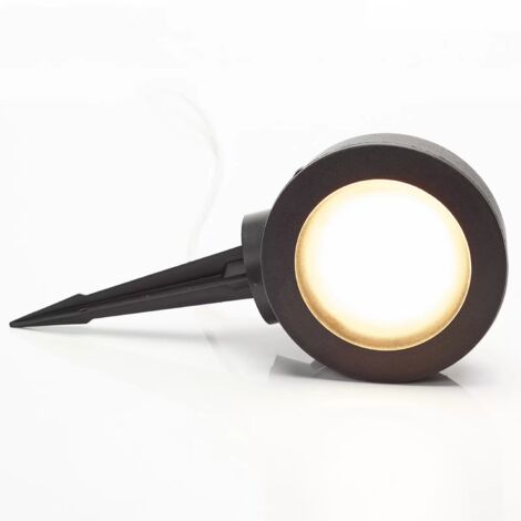 [NEUWERTIG] Fumagalli Spießstrahler Tommy Sockelleuchte Lampe Rund Schwarz 1 Flammig 10 W Cct B-Ware