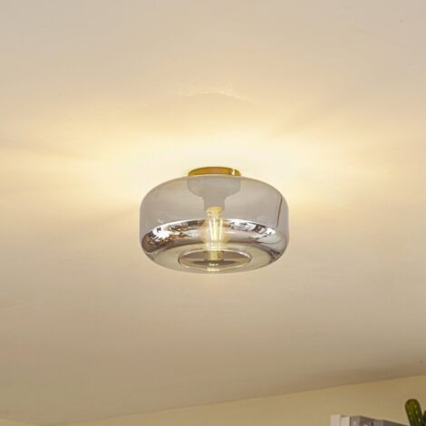 [GEBRAUCHT] Lindby Deckenleuchte Hildur ø 28,5 Cm Rauchgrau Glas Deckenlampe Lampe Leuchte B-Ware (1/2)