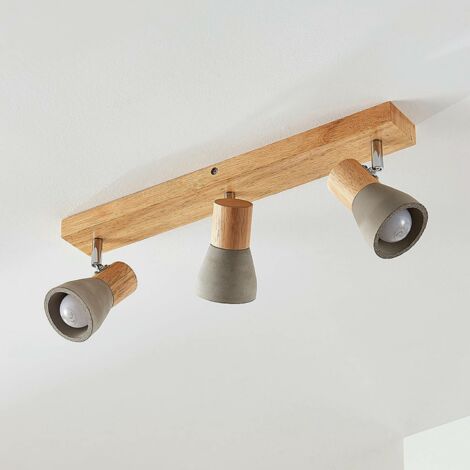 [NEUWERTIG] Lindby Led Strahler Filiz Deckenstrahler Lampe Deckenlampe 3 Flammig Beton Holz  B-Ware (1/2)