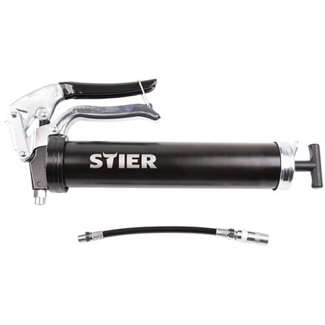 [NEUWERTIG] Stier Einhand Fettpresse Mit Nylonschlauch Aluminium Druckguss Kopf B-Ware