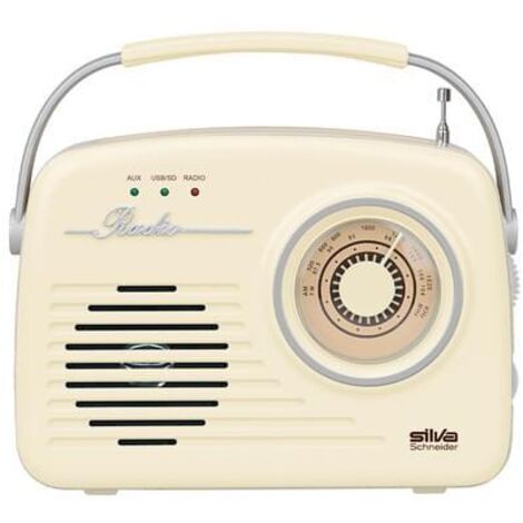 Silva Schneider Mono 1965 Kofferradio UKW AUX, USB  wiederaufladbar Beige (1/2)