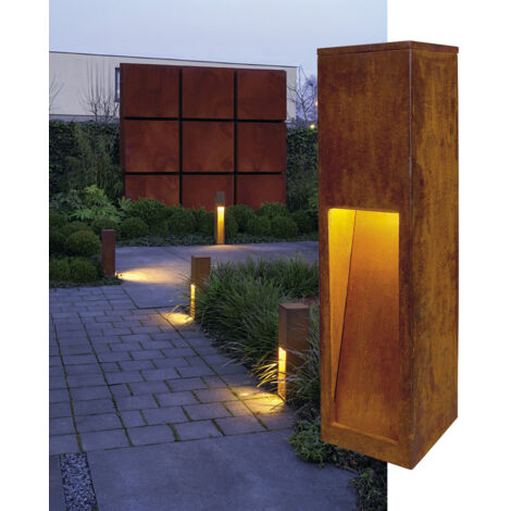 SLV 229410 Rust Slot 50 Außenstandleuchte Energiesparlampe E27 11 W Eisen (gerostet)