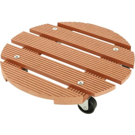 Pflanzenroller WPC, Ø 30 cm, natur Tragkraft: 60 kg