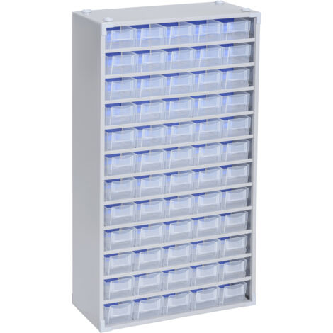 Allit 464830 Kleinteilmagazin VarioPlus ProM 57/120 (B x H x T) 300 x 565 x 140 mm Silber, Transpa