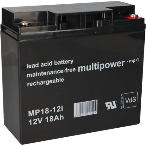 Multipower Blei-Akku MP18-12I Pb 12V 18Ah VdS, M5