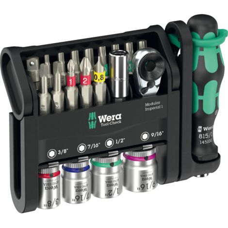 Wera Tool-Check Modular Imperial 1, Steckschlüsselsatz Bits Bithalter 21-tlg (1/5)