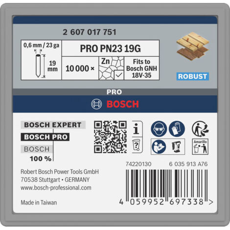 Bosch PRO PN23 G-Pin, 0,65/23 g, verzinkt, 19 mm, 10.000-tlg