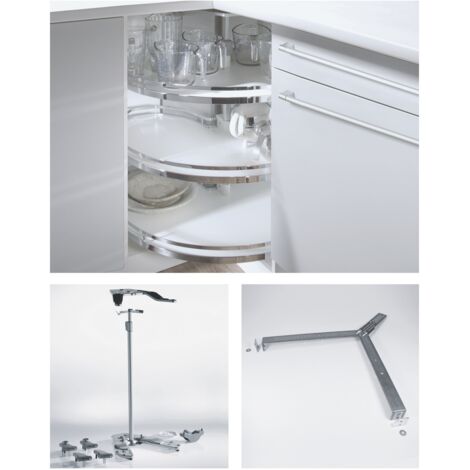 Eckschrank-Drehbeschlag Revo 90° für 800x800 + 900x900 mm (ohne Böden)