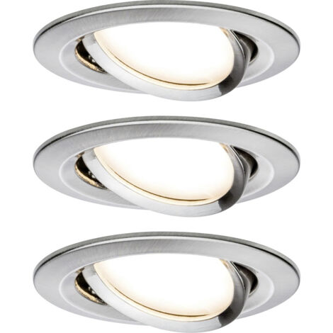 Paulmann LED Einbauleuchte Nova Coin 3er Set Ø 8,4 cm schwenkbar dimmbar Einbauleuchte