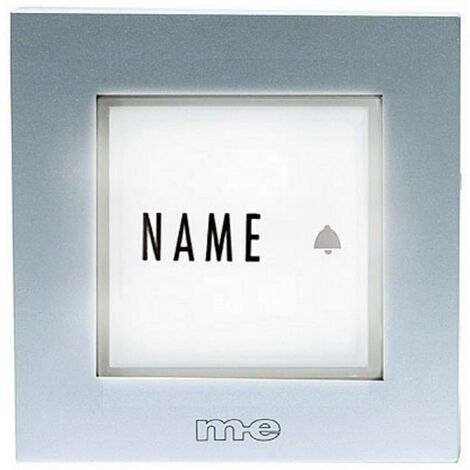 m-e modern-electronics KTB-1 S Klingelplatte mit Namensschild 1fach Silber 12 V/1 A
