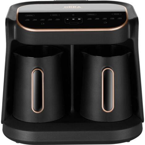 arzum Okka Grandio Duo Mokka-Kaffeemaschine Schwarz, Bronze  Fassungsvermögen Tassen=10 Display