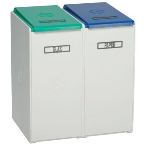 Wertstoffsammler 3x40l H570xB760xT405mm lichtgrau stationär VAR