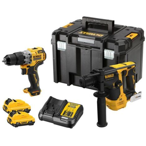 Dewalt zestaw combo 12v dck2102l2t (dch072 dcd706) 2x3,0ah tstak