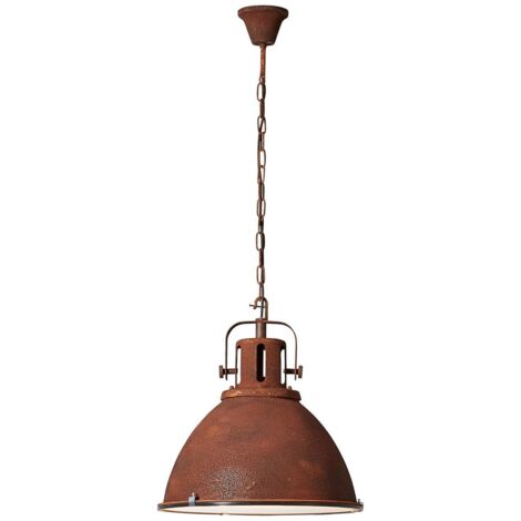 BRILLIANT Lampe Jesper Pendelleuchte 47cm Glas rostfarbend  1x A60, E27, 60W, geeignet für Normallampen (nicht enthalten)  Kette ist kürzbar