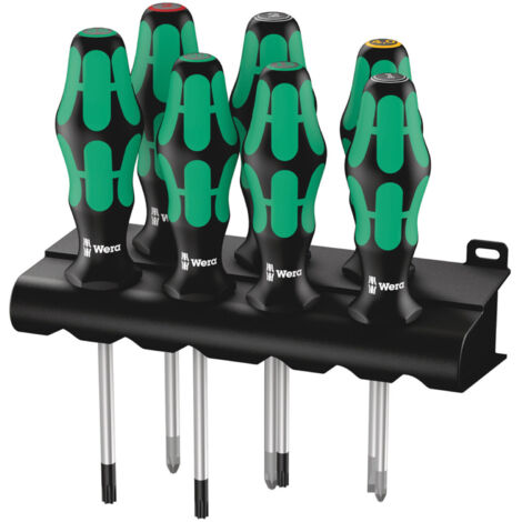 WERA Schraubendreher-Satz 335/350/367/7+Rack Schlitz/PZ/PH/Torx®7-tlg
