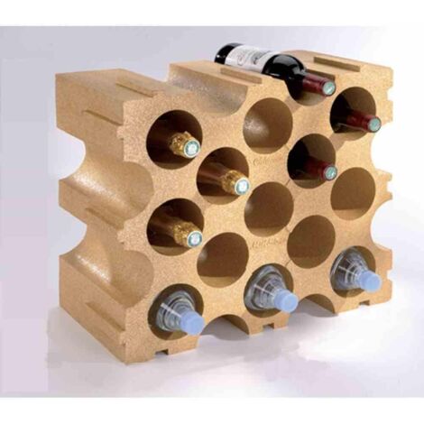 Flaschenwürfel bis Ø 92 mm für 15 Flaschen, terracotta