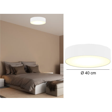 Deckenlampe CEILING DREAM, Stoff Weiß / Abdeckung satiniert, Ø 40cm