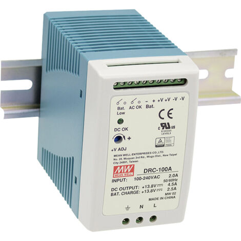 Mean Well DRC-100A Hutschienen-Netzteil (DIN-Rail) 13.8 V/DC 4.5 A 96 W Anzahl Ausgänge:2 x Inhalt