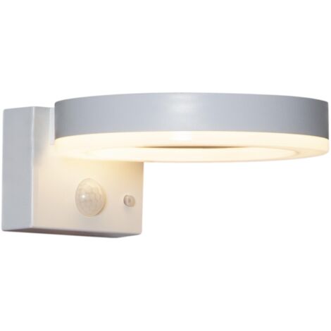 Weiße Solar-Hauswandleuchte ,Vidi', Bewegungsmelder, Dämmerungssensor, Dauerlicht, D 19cm (1/5)