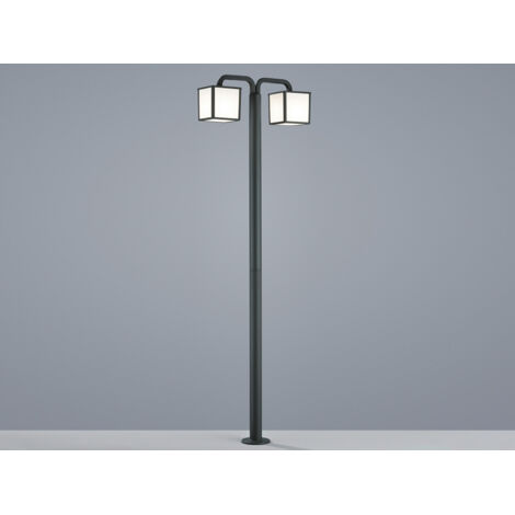 Moderne LED Gartenlaterne CUBANGO in Anthrazit, IP54 - Höhe 200cm