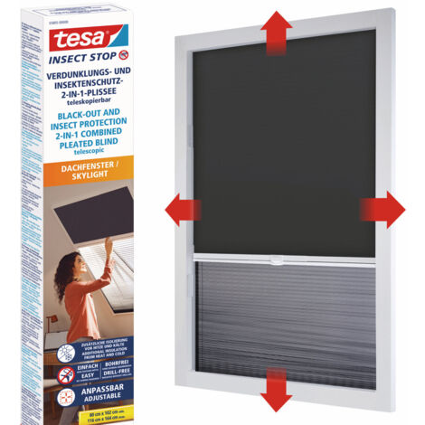 tesa Insect Stop 55805-00000-00 Dachfenster-Fliegengitter (B x H) 1.16 m x 1.64 m Anthrazit 1 St. (1/5)