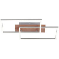 LED Decken Lampe Ess Zimmer Leuchte Holz Dekor CCT FERNBEDIENUNG Leuchten Direkt 14018-78