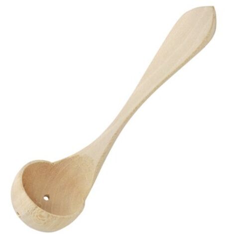 LOUCHE EN BOIS POUR OLIVES (1/2)
