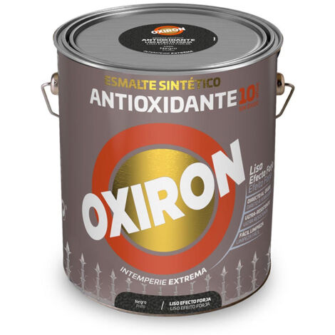 Oxiron antirouille métallique émail synthétique lisse effet forge noir 4l titan 5809095 (1/2)