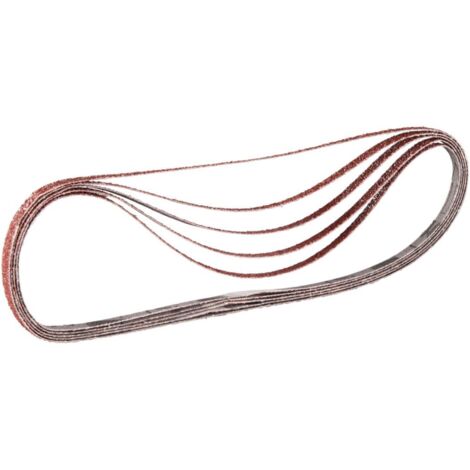 Bandes abrasives 6x533 mm rouge pour bois et métal Grain 80 (5 pcs) - MAKITA P-43206