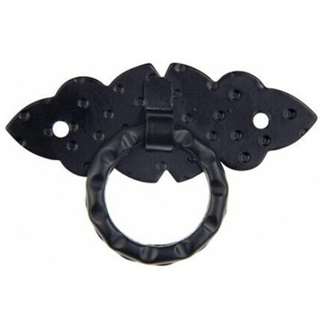Poignée anneau horizontale, noire, castillane, 80x28mm, 6125 amig (1/2)