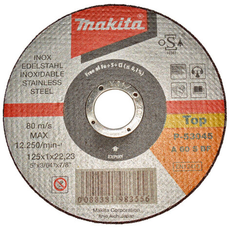 MAKITA P-53045 Lame de coupe extra fine en acier inoxydable 125mm (1/2)