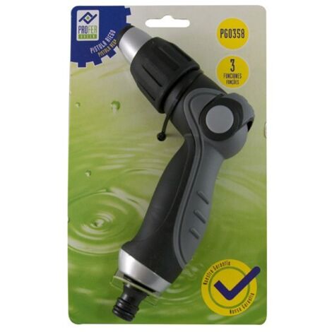Pistolet Pulvérisateur Fiskars 5 Fonctions - Arrosage Réglable Jardin - Noir/Orange