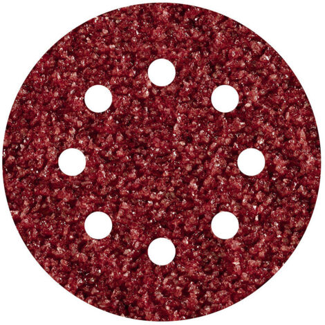 Feuille abrasive pour ponceuse excentrique avec bande auto-agrippante, perforé Wolfcraft 2069000 Gra (1/6)