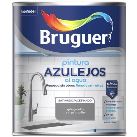 Peinture carrelage à l'eau gris granit satiné 750 ml