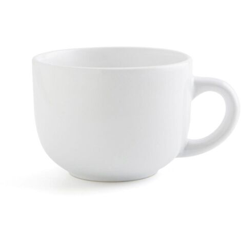 Mug jumbo en porcelaine neige 46 cl – Compatible lave-vaisselle et micro-ondes – Parfait pour boissons chaudes et froides – Quid