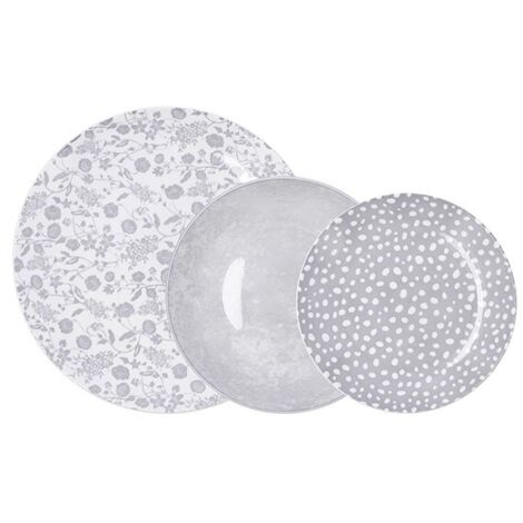 Maxwell & Williams Viola 16 Pieces Dinner Set in Gift Box, Porcelain, White, Service for 4