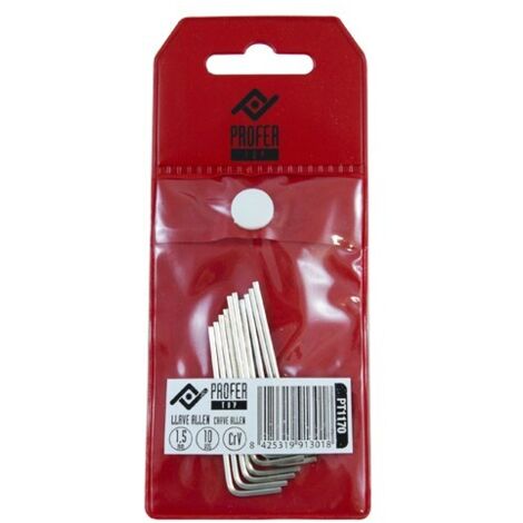 CLÉ À SIX PANS CREUX NICKELÉE - 2,5 MM (1/2)