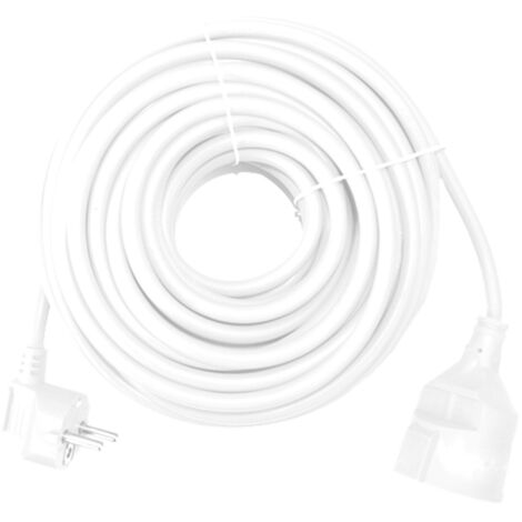 PROLONGADOR CABLE BLANCO 3G1.5 16A - 2 M