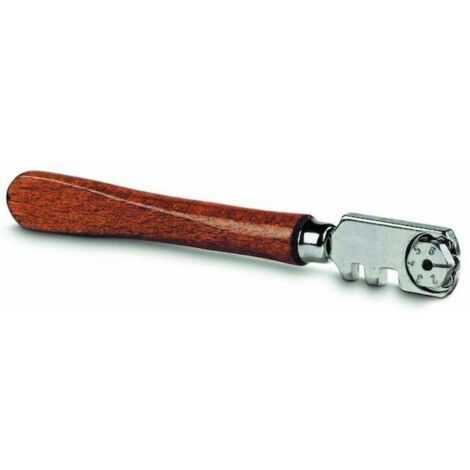 Stanley – Coupe-verre 6 molettes acier – Pour verre de 3 à 10 mm – Coupe nette pour pare-brise et murs de verre – Manche en bois verni